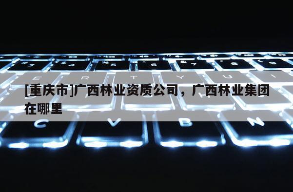 [重庆市]广西林业资质公司，广西林业集团在哪里