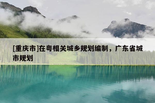 [重庆市]在粤相关城乡规划编制，广东省城市规划