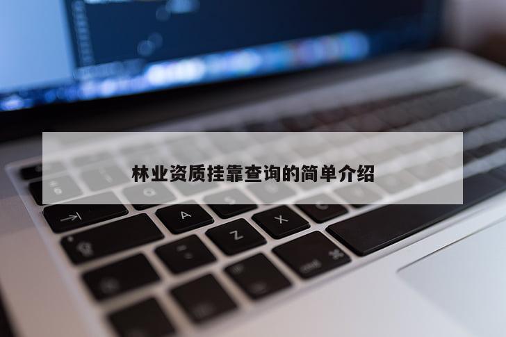 林业资质 *** 查询的简单介绍