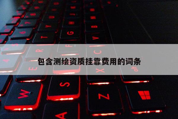 包含测绘资质 *** 费用的词条