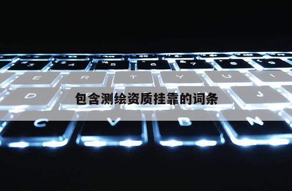 包含测绘资质 *** 的词条